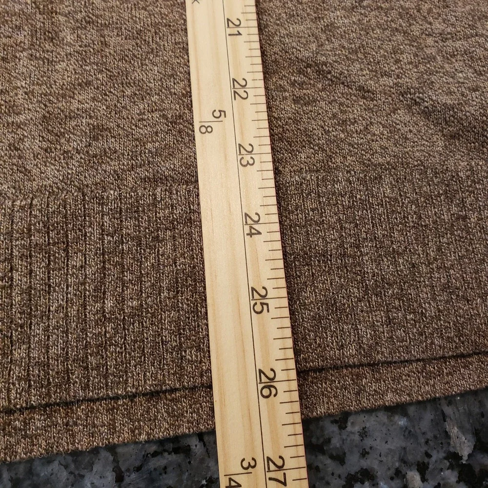 Smartwool Sparwood Mens Size M Quarter Zip Pull Over Sweater Brown Heather - Picture 8 of 9